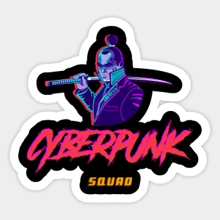 Cyberpunk Samurai Future Is Here 2077 Sticker